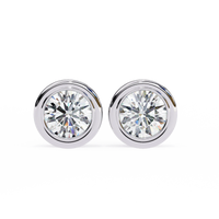 Luna Bezel Lab Grown Diamond Studs - Ophiratbf