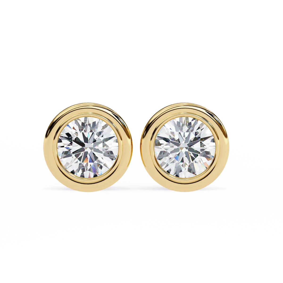 Luna Bezel Lab Grown Diamond Studs - Ophiratbf