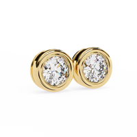 Luna Bezel Lab Grown Diamond Studs - Ophiratbf