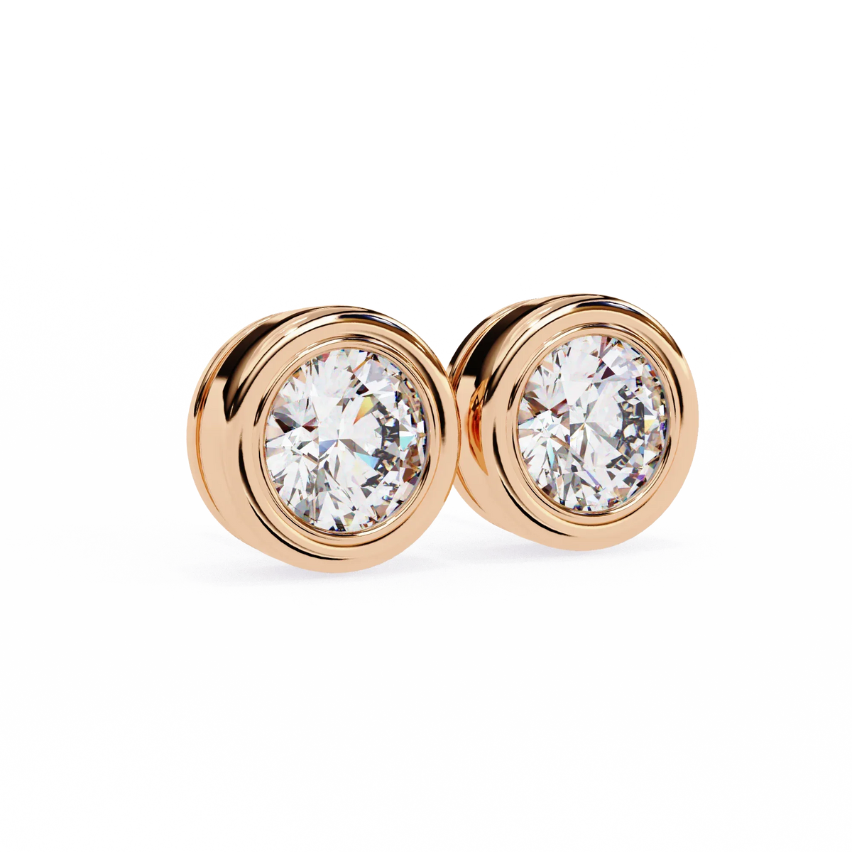 Luna Bezel Lab Grown Diamond Studs - Ophiratbf