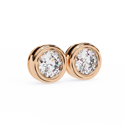 Luna Bezel Lab Grown Diamond Studs