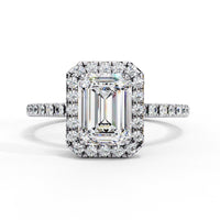 Ophira Lab Grown Diamond Emerald Halo Ring - Ophiratbf