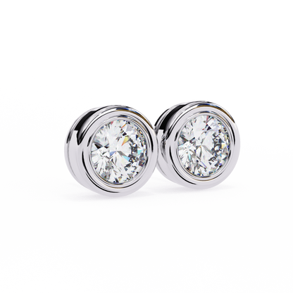 Luna Bezel Lab Grown Diamond Studs