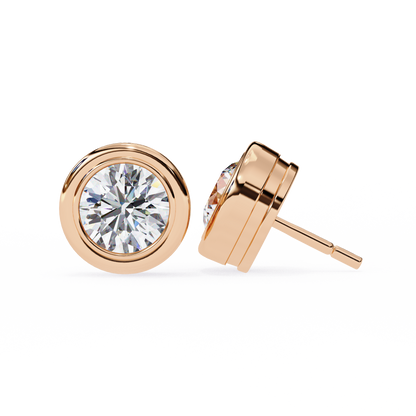 Luna Bezel Lab Grown Diamond Studs
