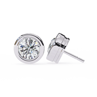 Luna Bezel Lab Grown Diamond Studs - Ophiratbf