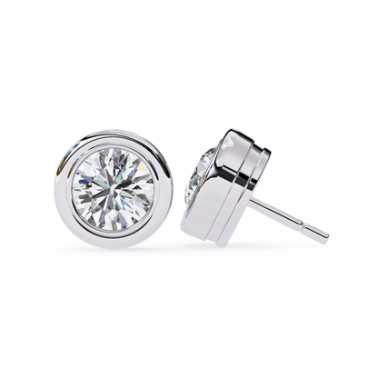 Luna Bezel Lab Grown Diamond Studs