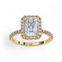 Ophira Lab Grown Diamond Emerald Halo Ring - Ophiratbf