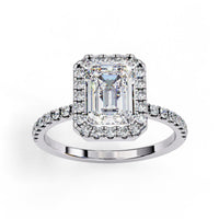 Ophira Lab Grown Diamond Emerald Halo Ring - Ophiratbf
