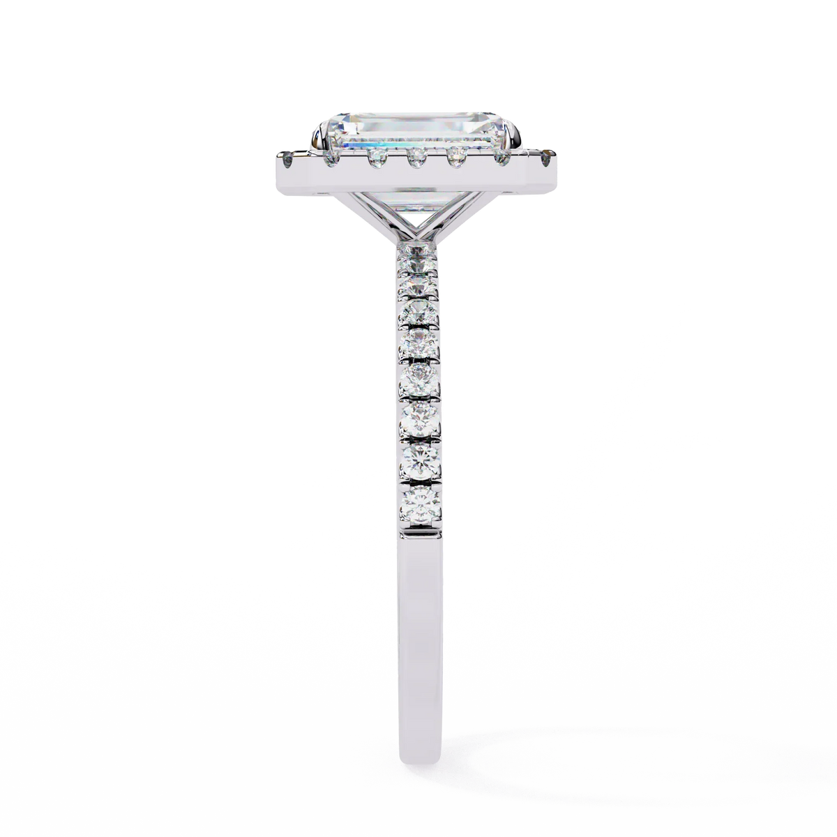 Ophira Lab Grown Diamond Emerald Halo Ring - Ophiratbf