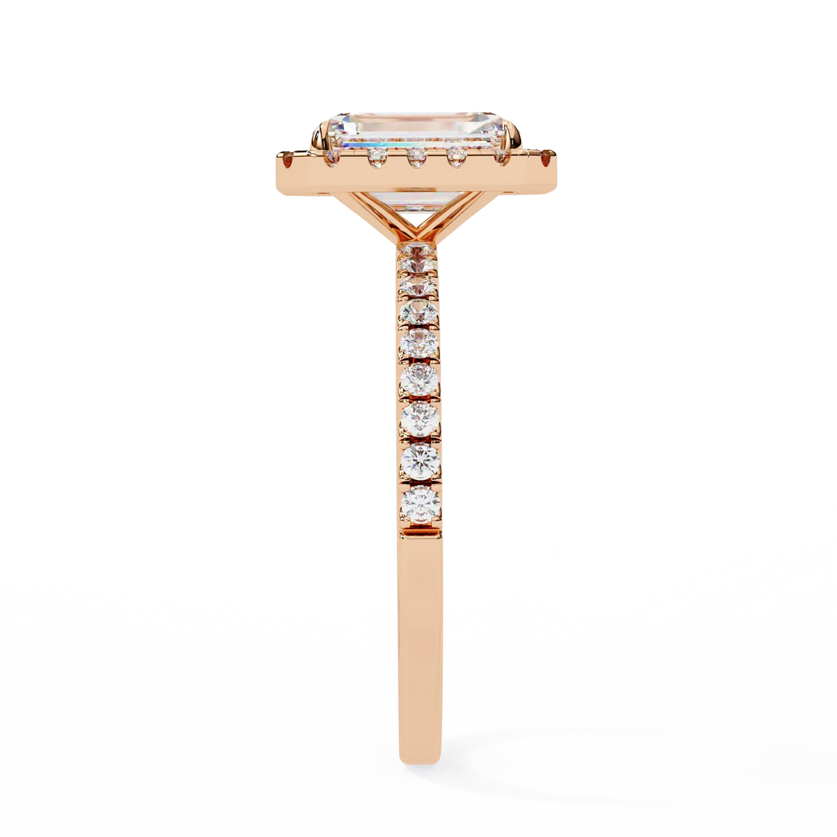 Ophira Lab Grown Diamond Emerald Halo Ring - Ophiratbf