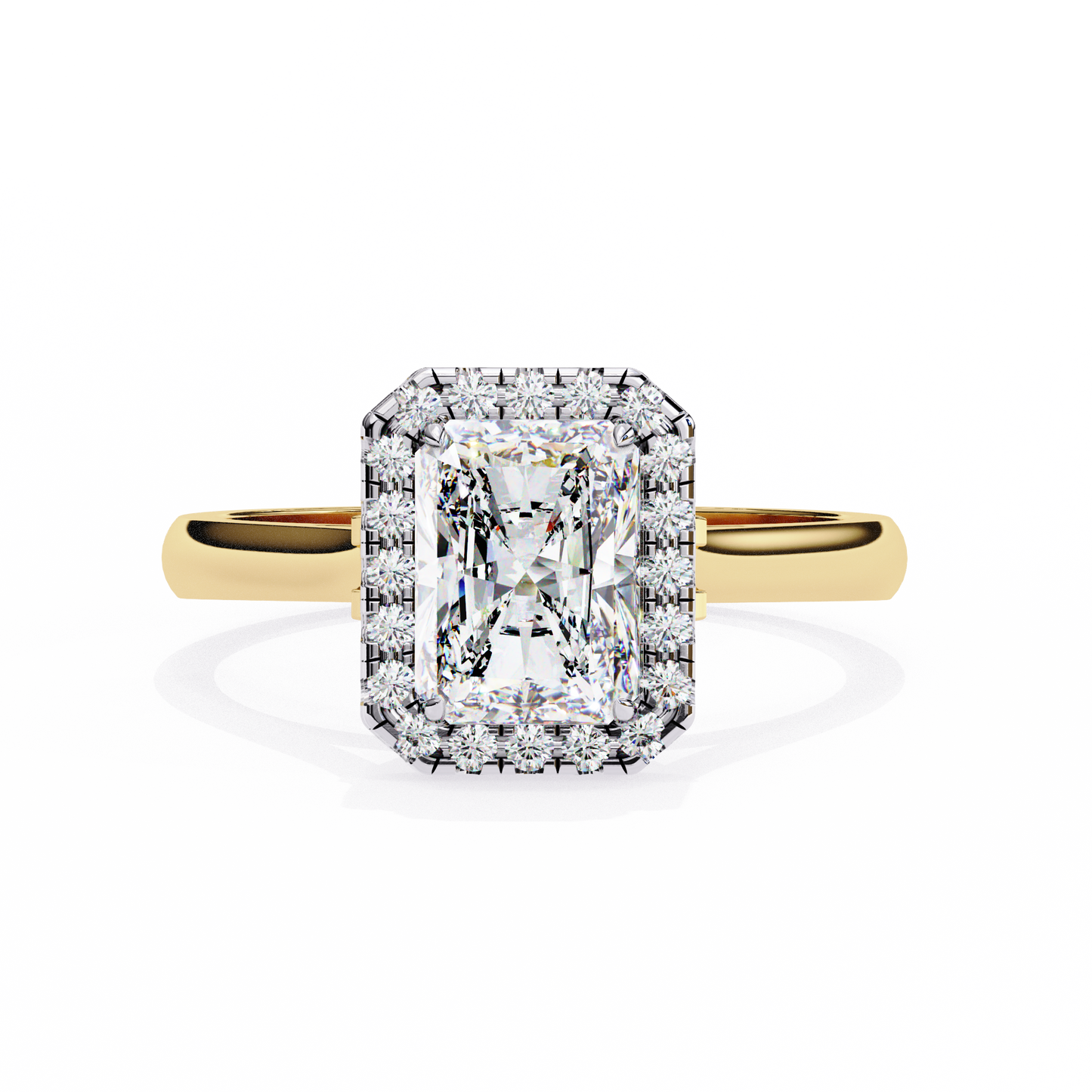 radiant grace lab grown diamond ring