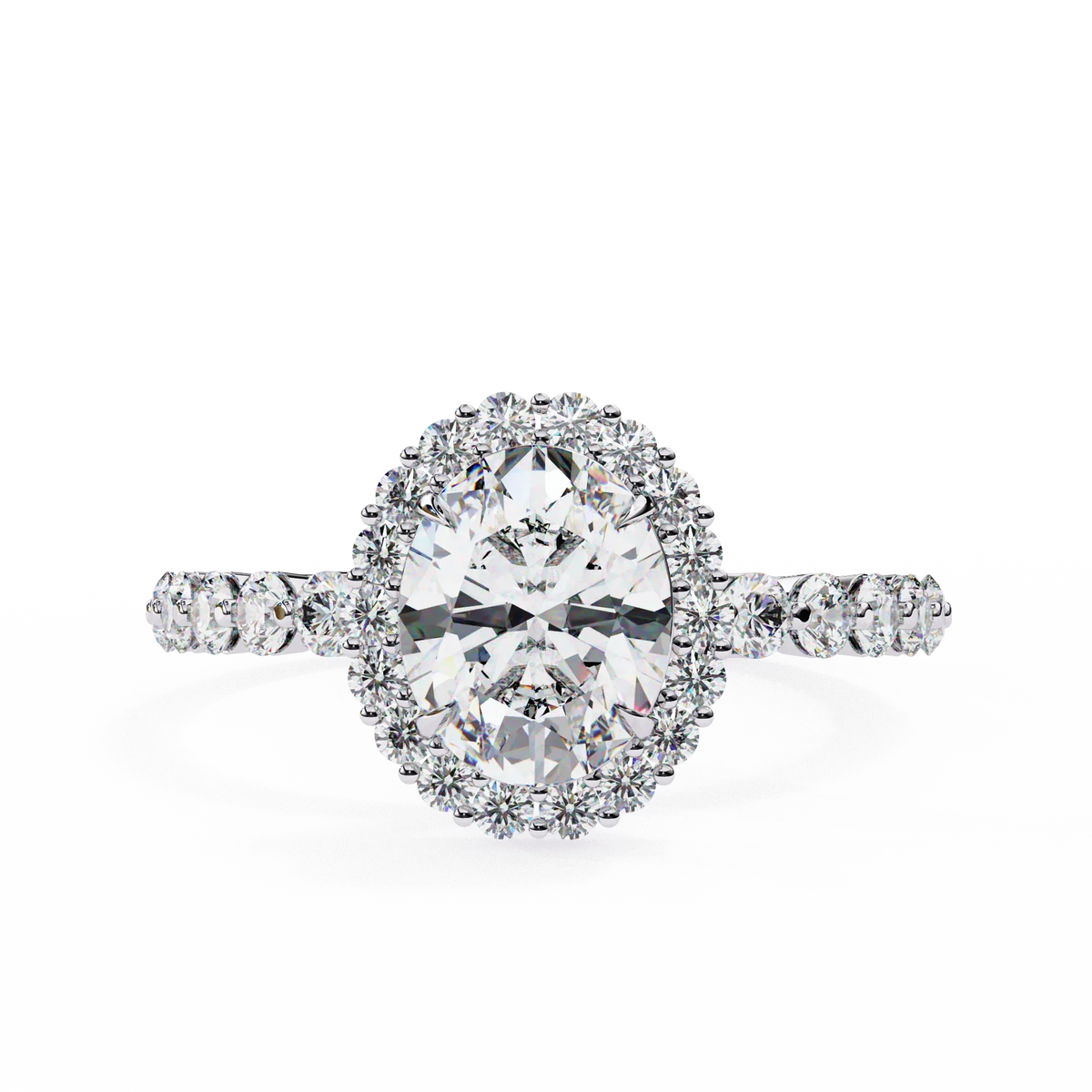 Oval Blossom Lab Grown Diamond Ring - Ophiratbf
