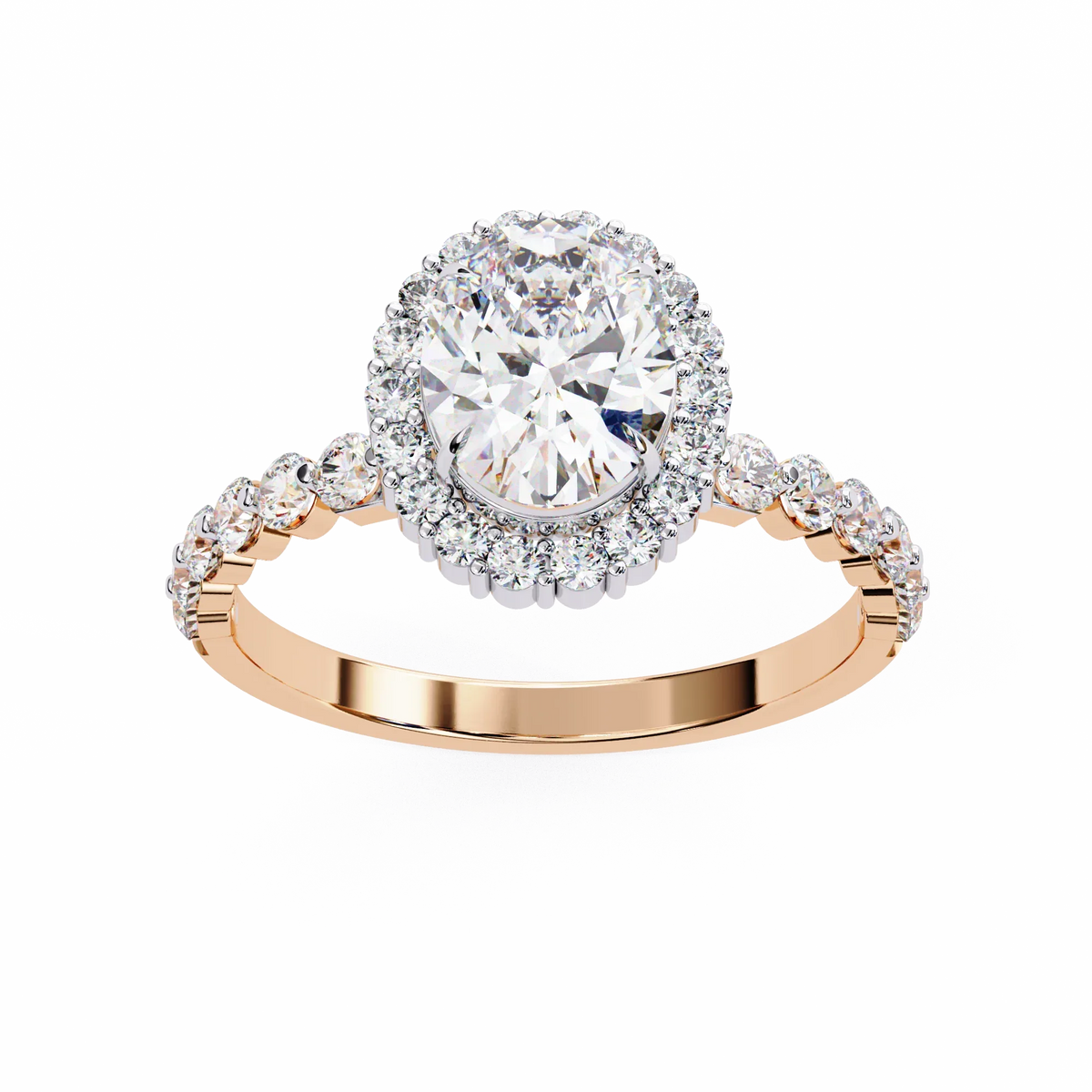 Oval Blossom Lab Grown Diamond Ring - Ophiratbf