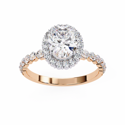 Oval Blossom Lab Grown Diamond Ring