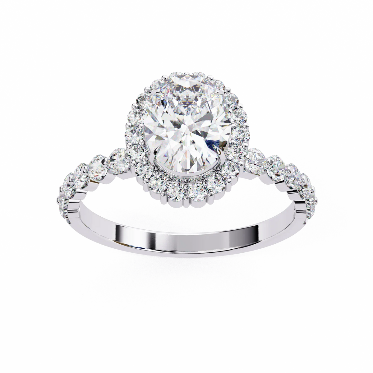 Oval Blossom Lab Grown Diamond Ring - Ophiratbf
