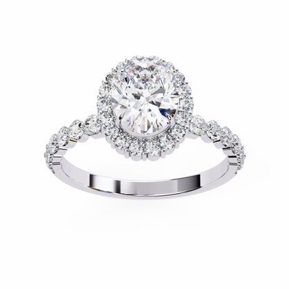 Oval Blossom Lab Grown Diamond Ring