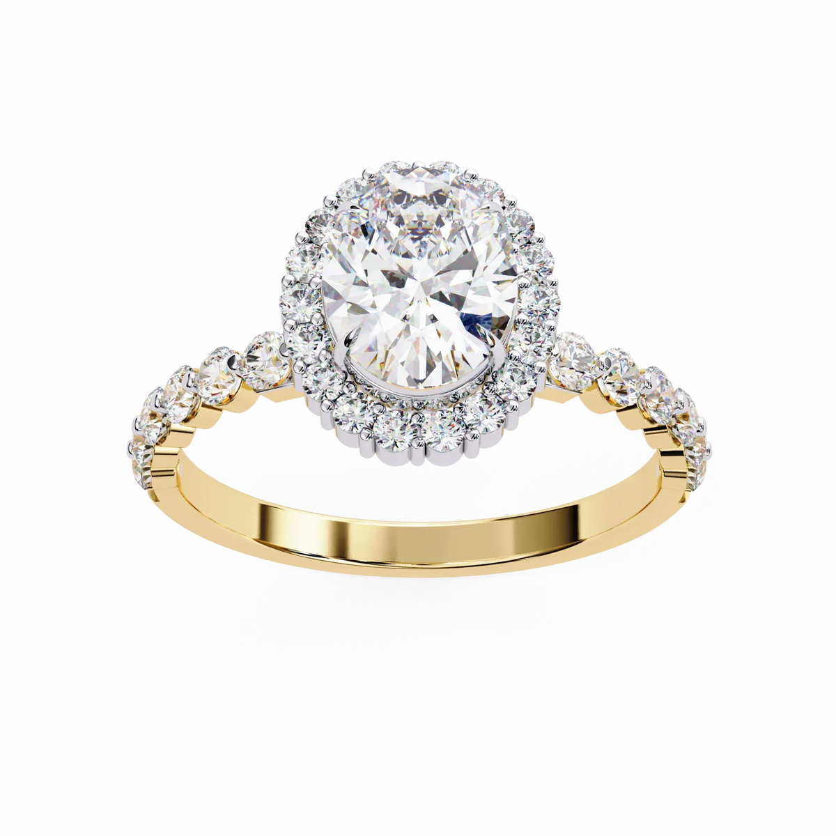 Oval Blossom Lab Grown Diamond Ring - Ophiratbf