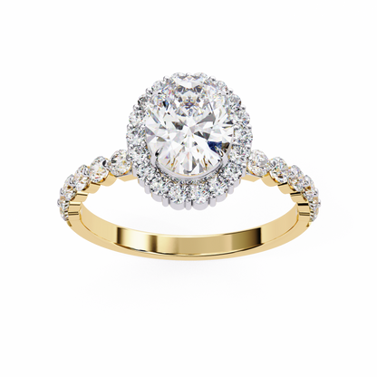 Oval Blossom Lab Grown Diamond Ring