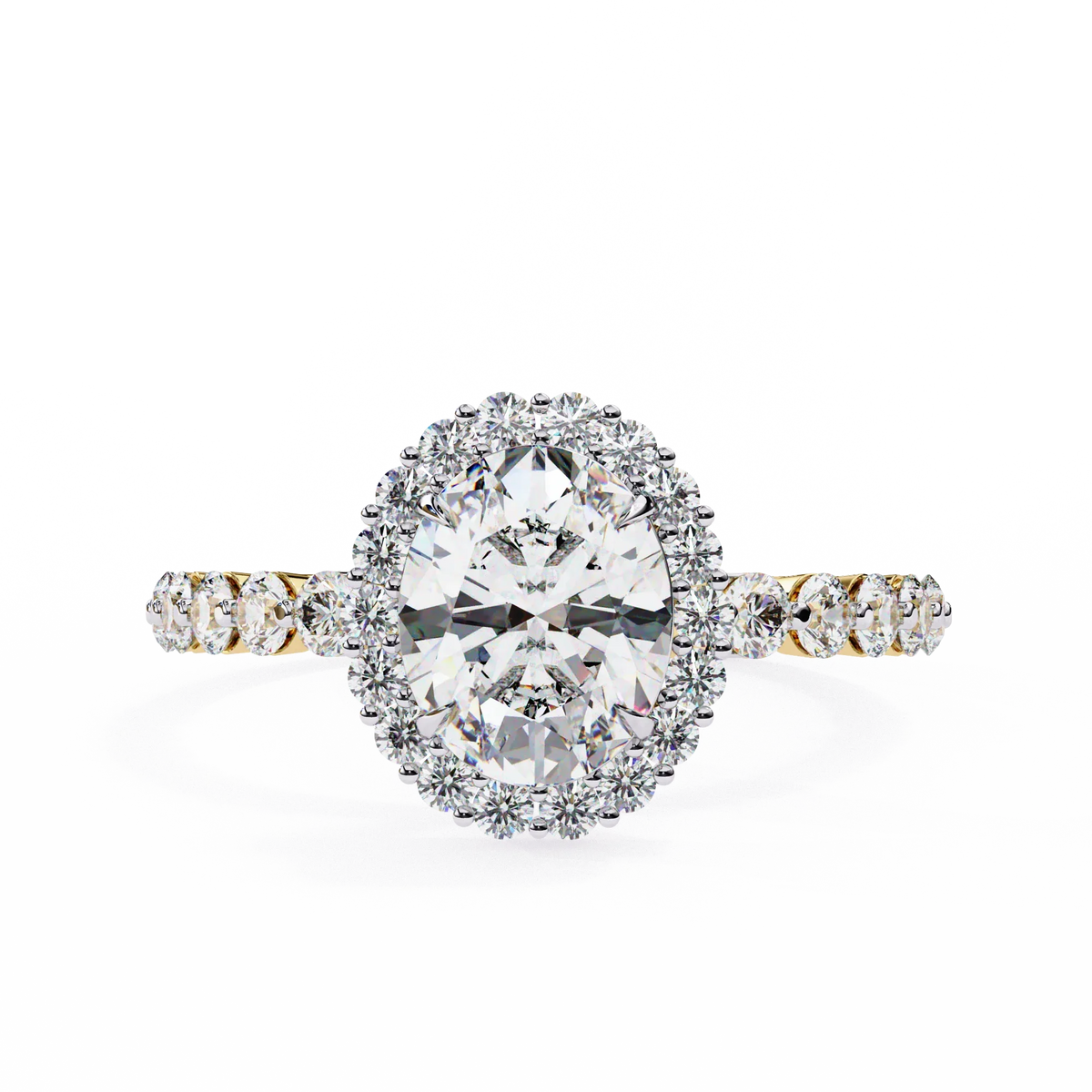 Oval Blossom Lab Grown Diamond Ring - Ophiratbf
