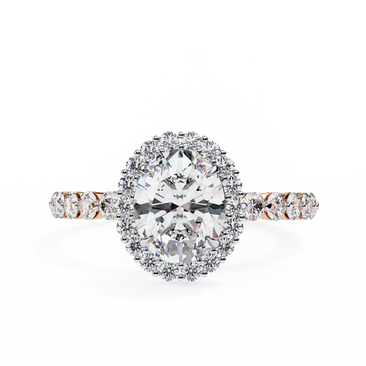 Oval Blossom Lab Grown Diamond Ring - Ophiratbf