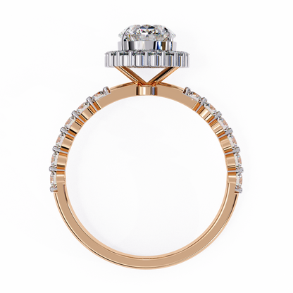 Oval Blossom Lab Grown Diamond Ring