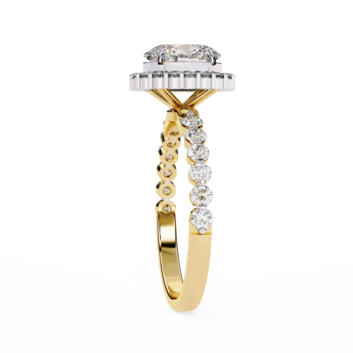 Oval Blossom Lab Grown Diamond Ring - Ophiratbf