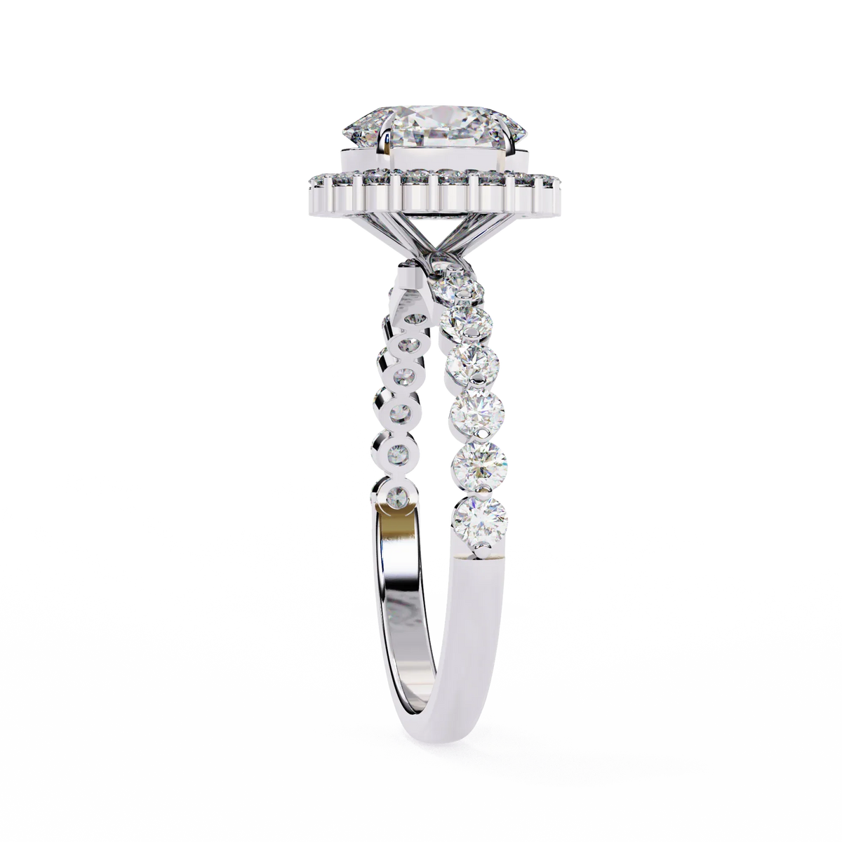 Oval Blossom Lab Grown Diamond Ring - Ophiratbf