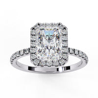 Emerald Halo Lab Grown Diamond Ring - Ophiratbf