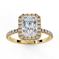 Emerald Halo Lab Grown Diamond Ring - Ophiratbf