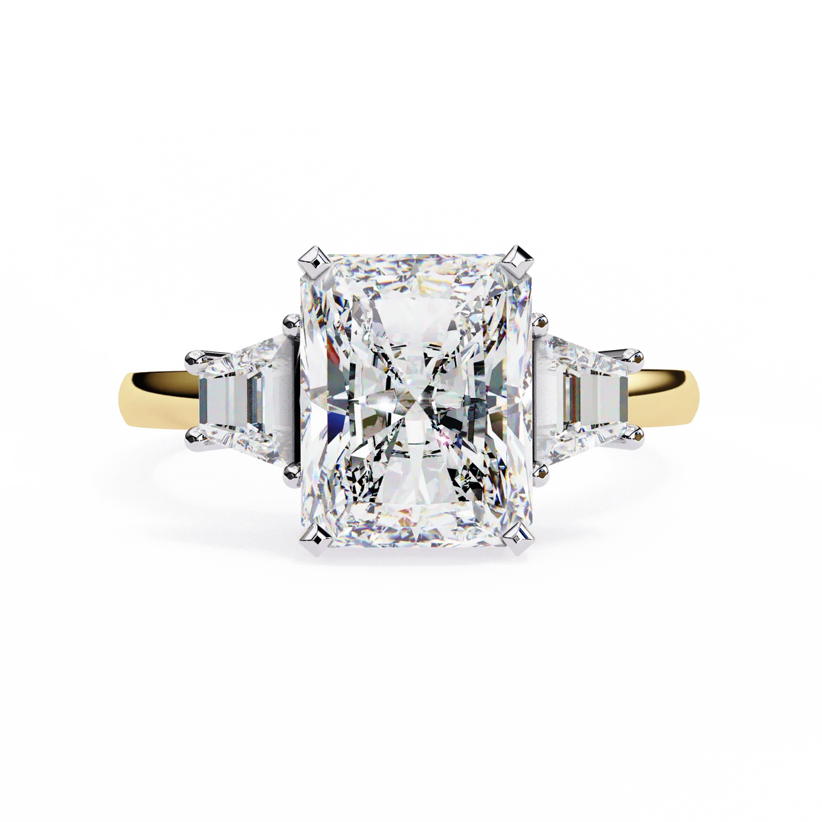 Radiant Trilogy Lab Grown Diamond Ring - Ophiratbf