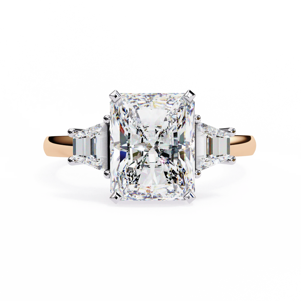 Radiant Trilogy Lab Grown Diamond Ring - Ophiratbf