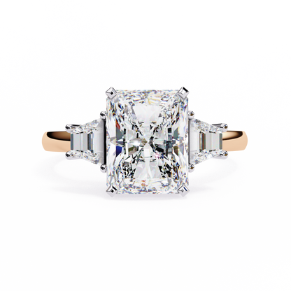 Radiant Trilogy Lab Grown Diamond Ring
