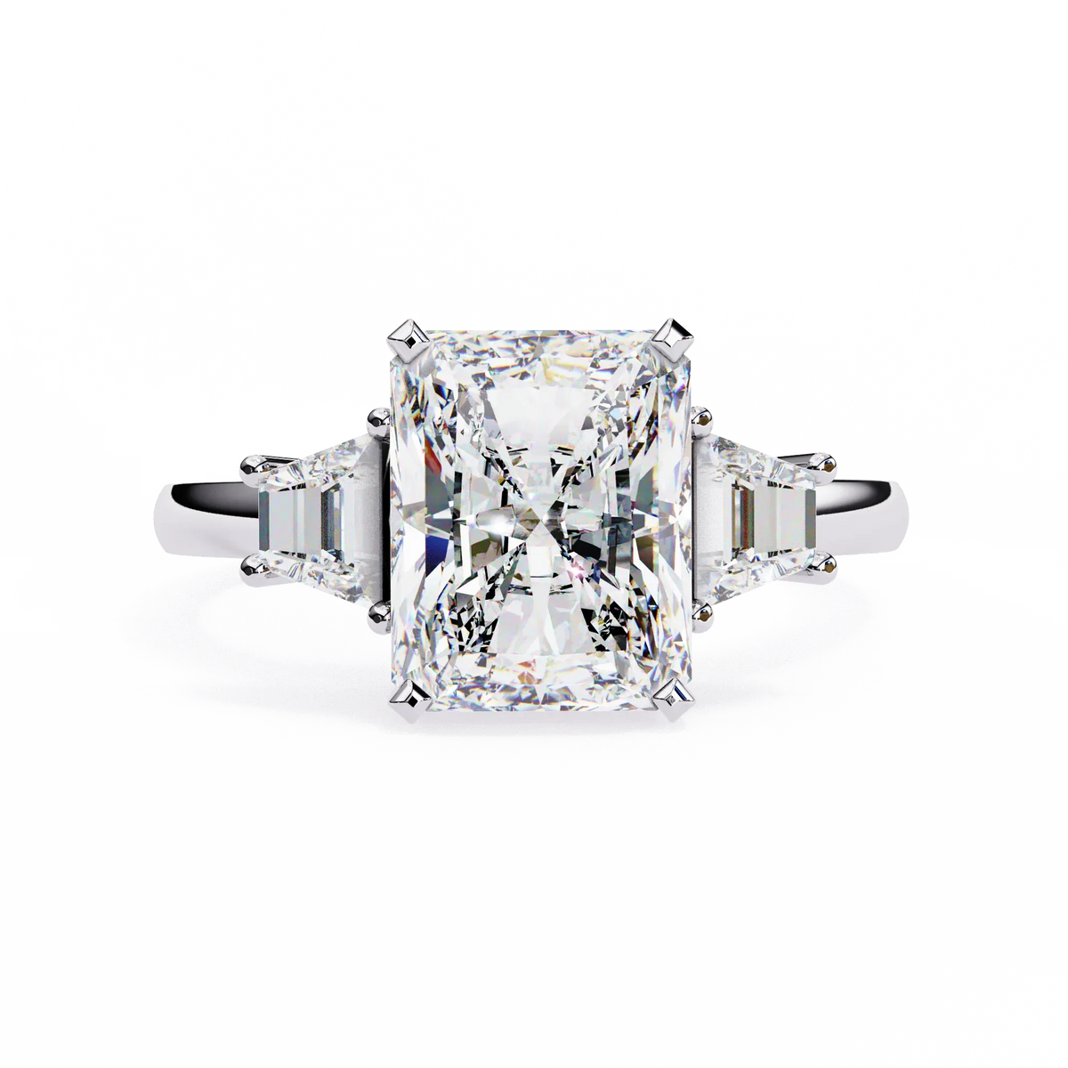 Radiant Trilogy Lab Grown Diamond Ring - Ophiratbf