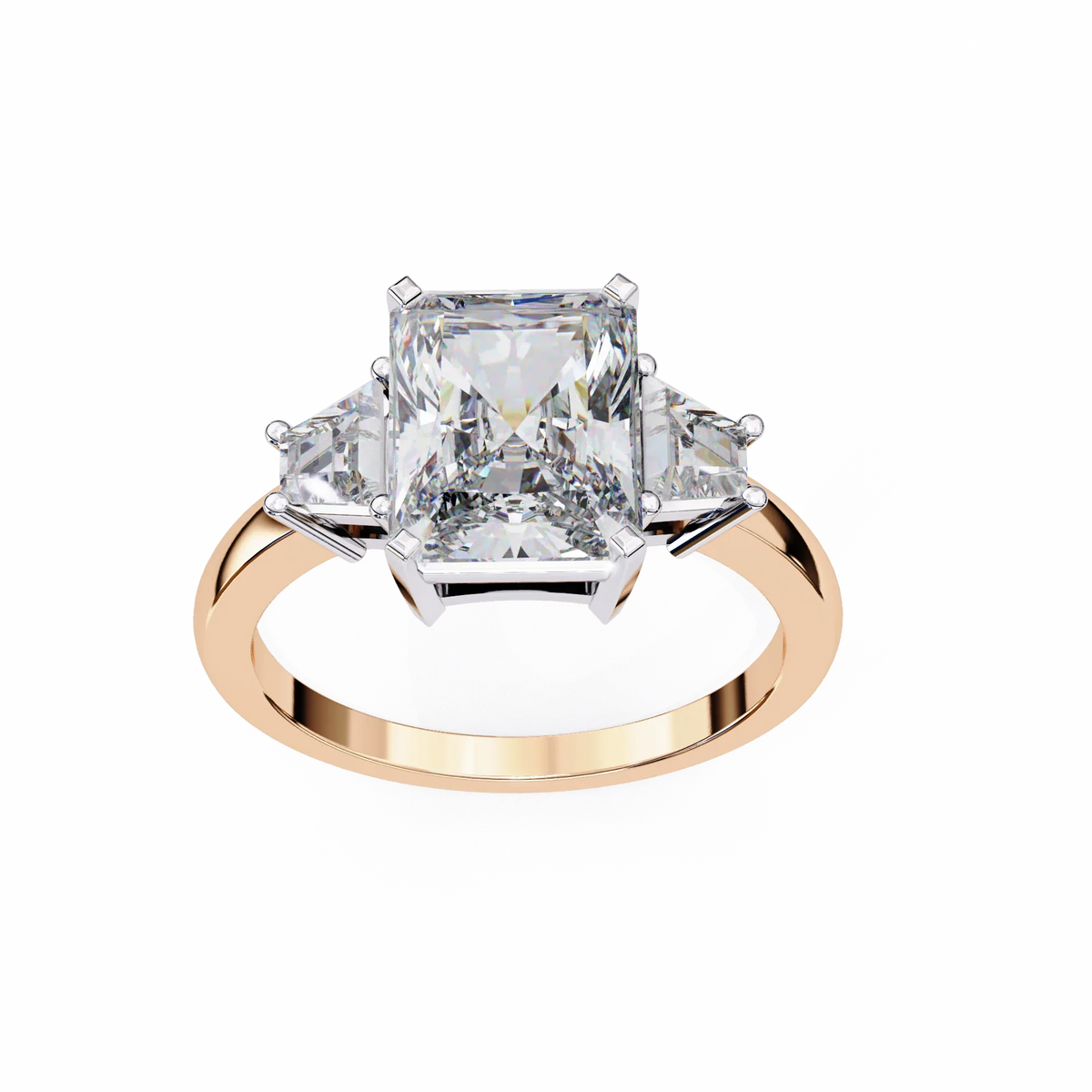 Radiant Trilogy Lab Grown Diamond Ring - Ophiratbf