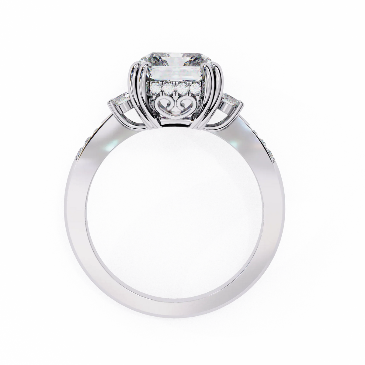 Radiant Majesty Lab Grown Diamond Ring - Ophiratbf