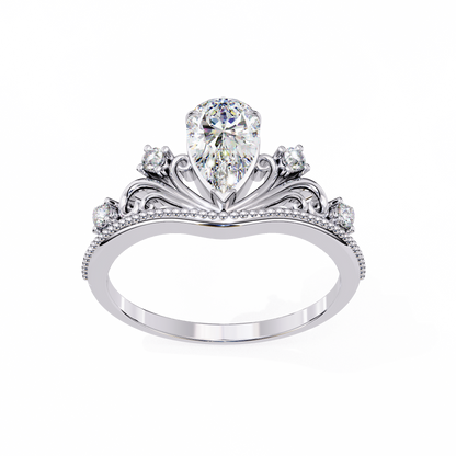 Regal Tiara Pear Lab Grown Diamond Ring