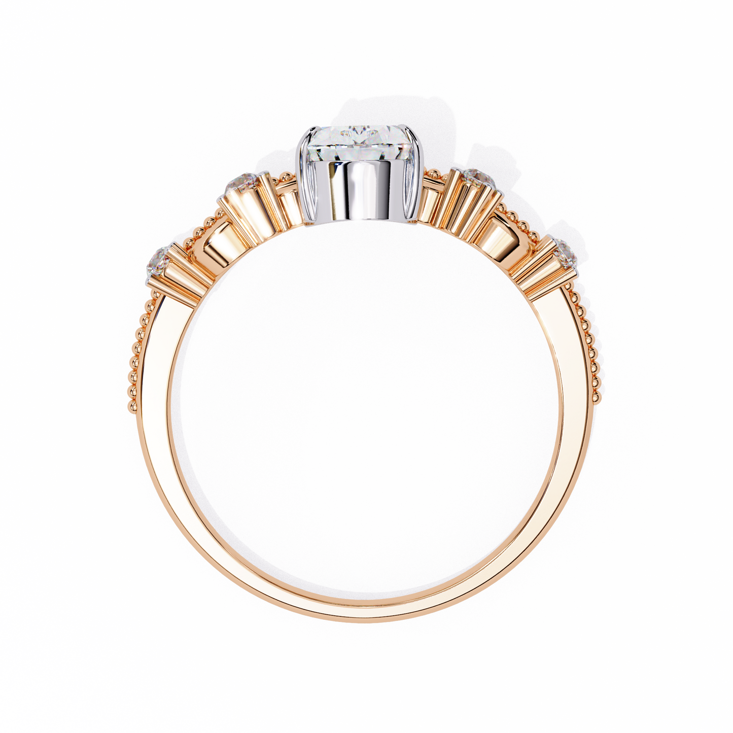 regal tiara pear lab grown diamond ring