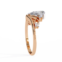 Regal Tiara Pear Lab Grown Diamond Ring - Ophiratbf