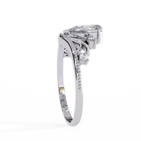 Regal Tiara Pear Lab Grown Diamond Ring - Ophiratbf