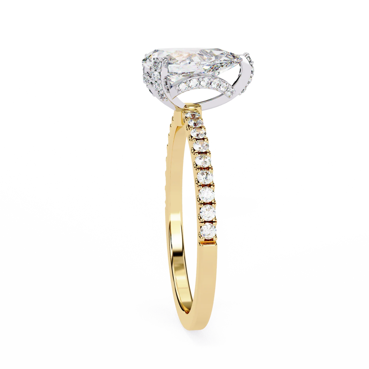 Eternal Drop Pear Lab Grown Diamond Ring - Ophiratbf