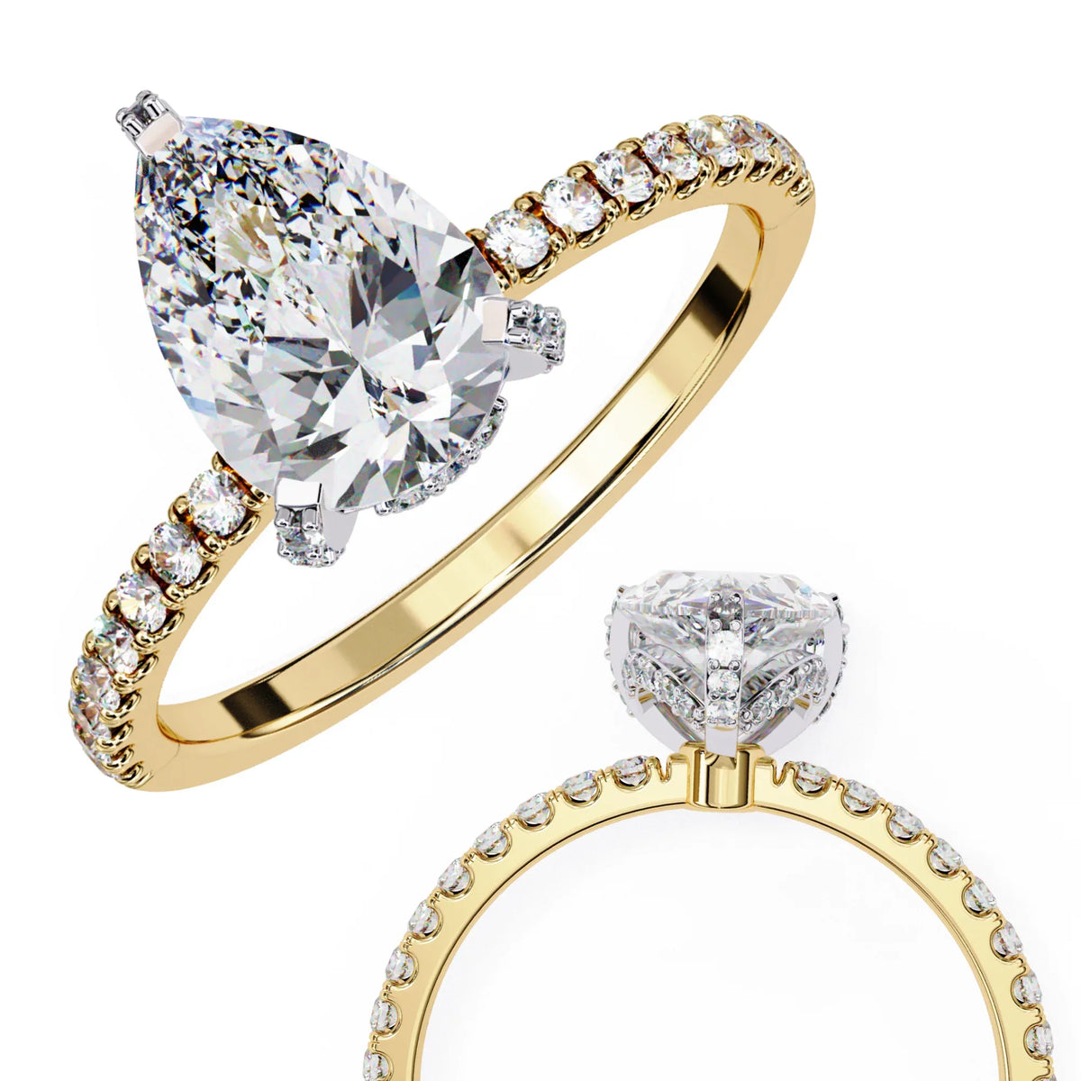 Eternal Drop Pear Lab Grown Diamond Ring - Ophiratbf