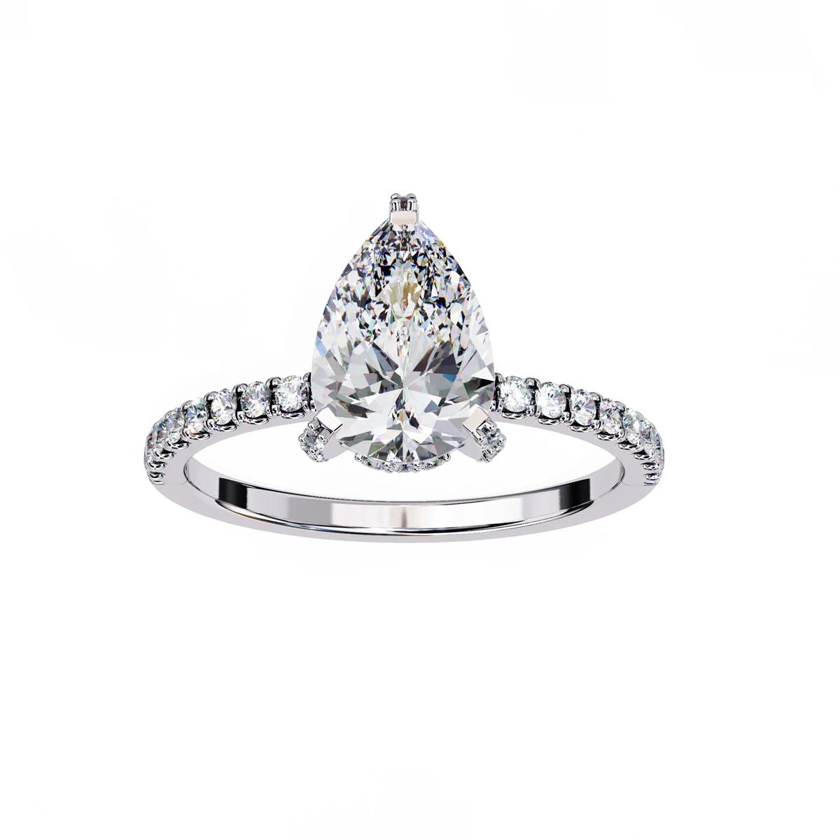Eternal Drop Pear Lab Grown Diamond Ring - Ophiratbf