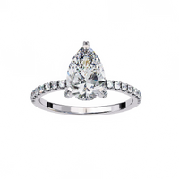 Eternal Drop Pear Lab Grown Diamond Ring - Ophiratbf