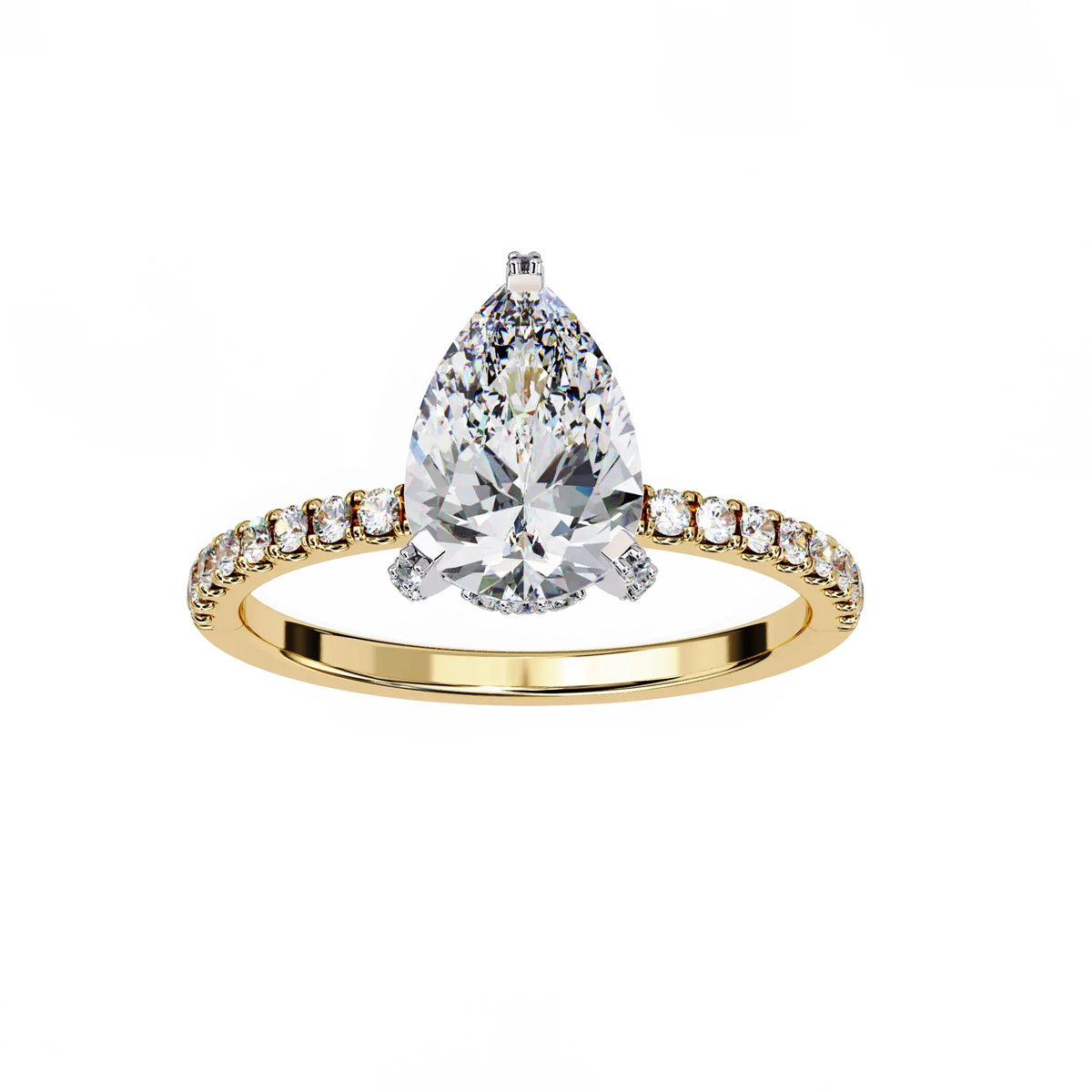 Eternal Drop Pear Lab Grown Diamond Ring - Ophiratbf