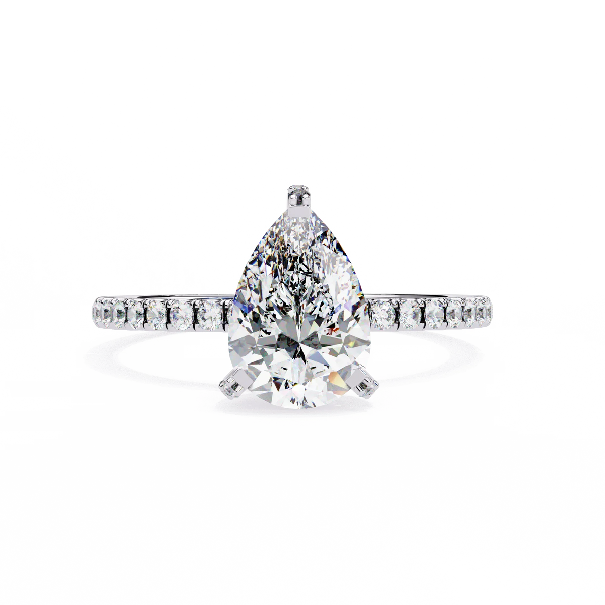 Eternal Drop Pear Lab Grown Diamond Ring - Ophiratbf