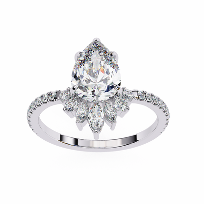 Fleur Radiance Pear Lab Grown Diamond Ring