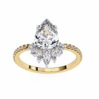 Fleur Radiance Pear Lab Grown Diamond Ring - Ophiratbf