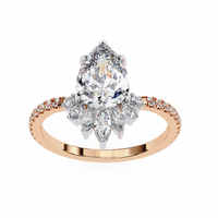Fleur Radiance Pear Lab Grown Diamond Ring - Ophiratbf