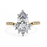 Fleur Radiance Pear Lab Grown Diamond Ring - Ophiratbf