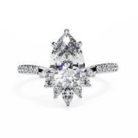 Fleur Radiance Pear Lab Grown Diamond Ring - Ophiratbf